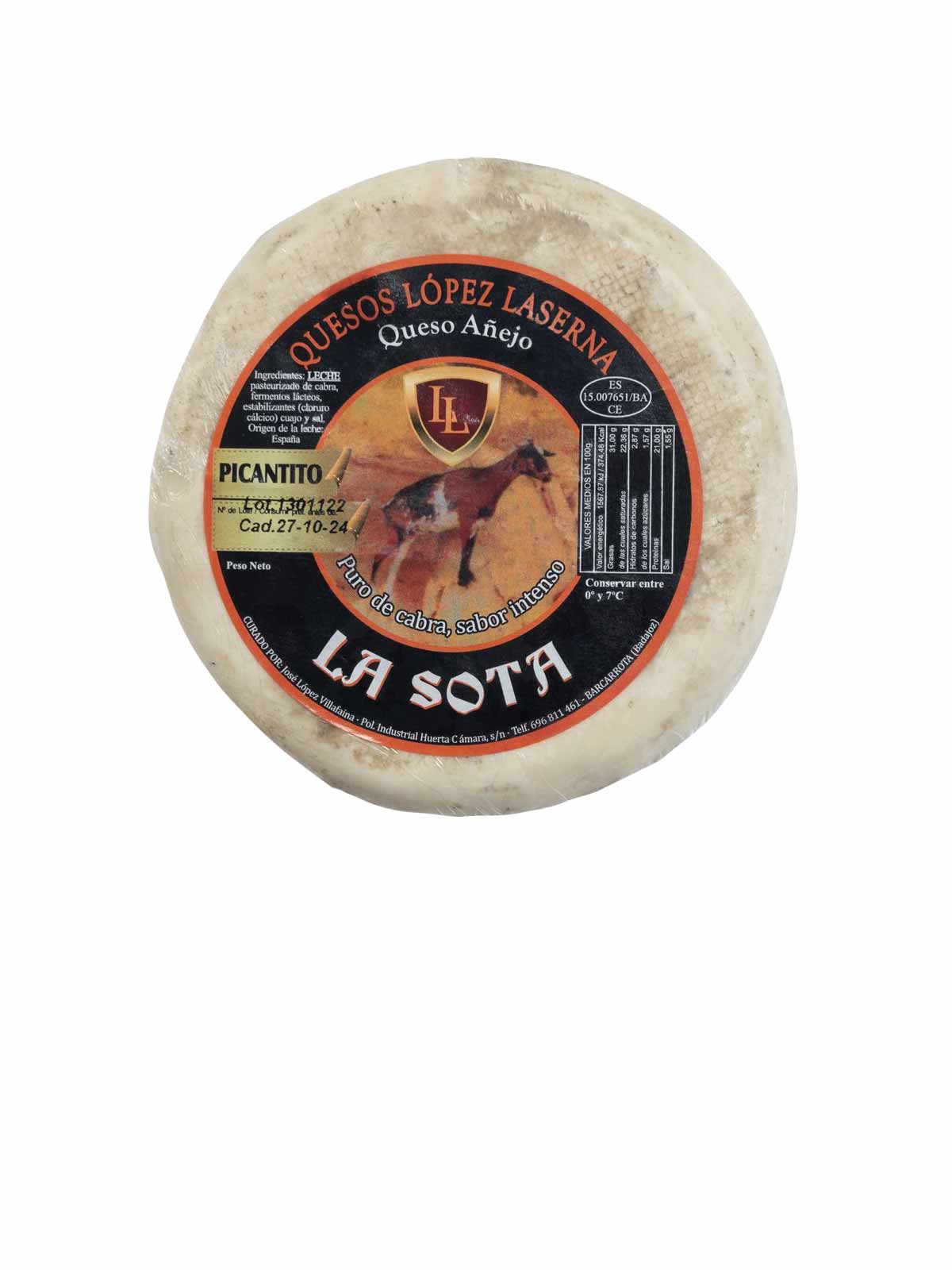 Queso López Laserna Añejo Picantinto